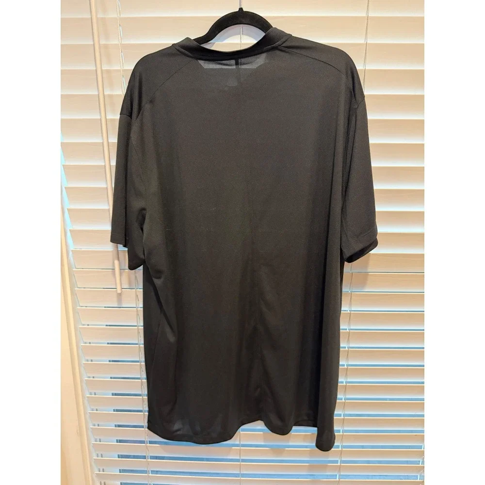 Nike Dri-FIT Denver Nuggets Henley Polo Shirt Mens XXL Black Short Sleeve NBA